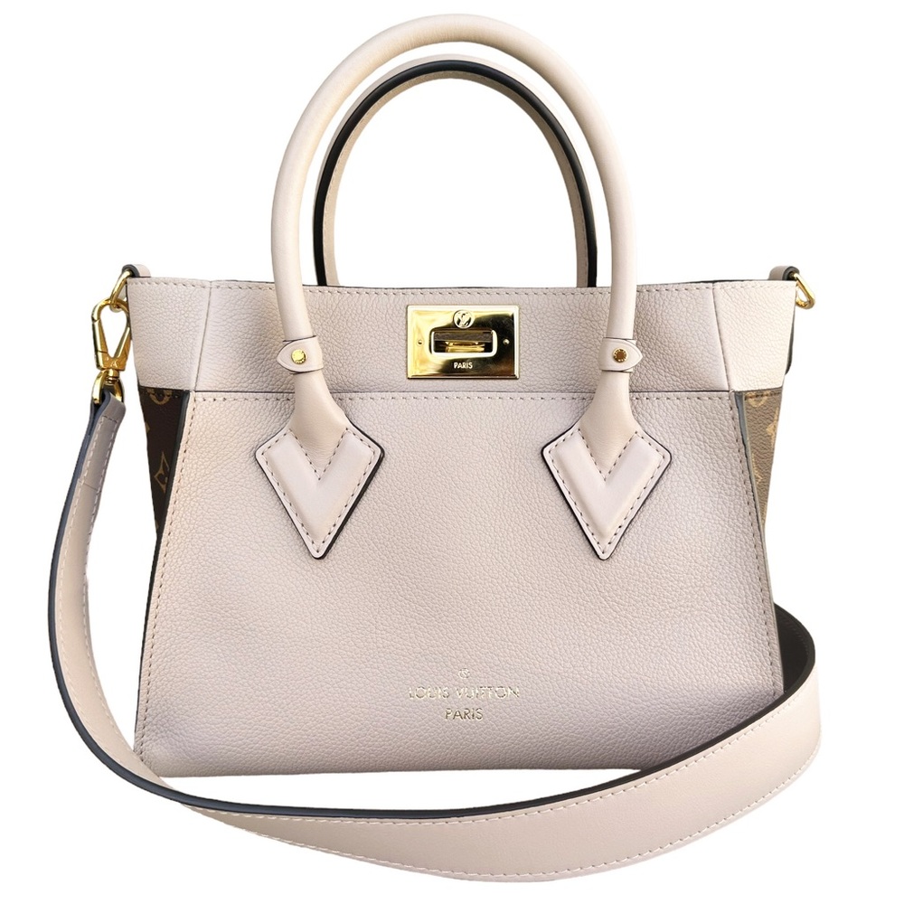 Authentic👍Louis Vuitton On My Side PM Greige Brown Monogram Small Satchel - Picture 13 of 13